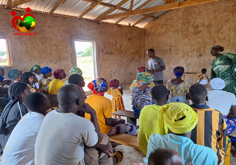 Fellowship in one of the church built by Love Heralds International in Northern Ghana