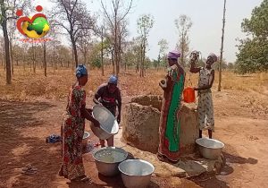 Some community members fetching water in Northern Ghana