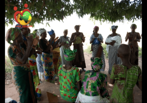 Church service under a tree in Northern Ghana