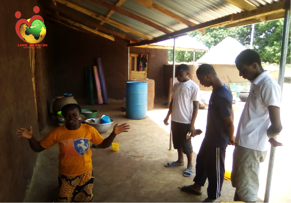 A house to house outreach in Northern Ghana