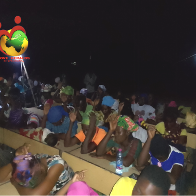 Evening meeting in Northern Ghana