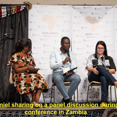 Dr. Daniel sharing on a panel discussion during the conference in Zambia